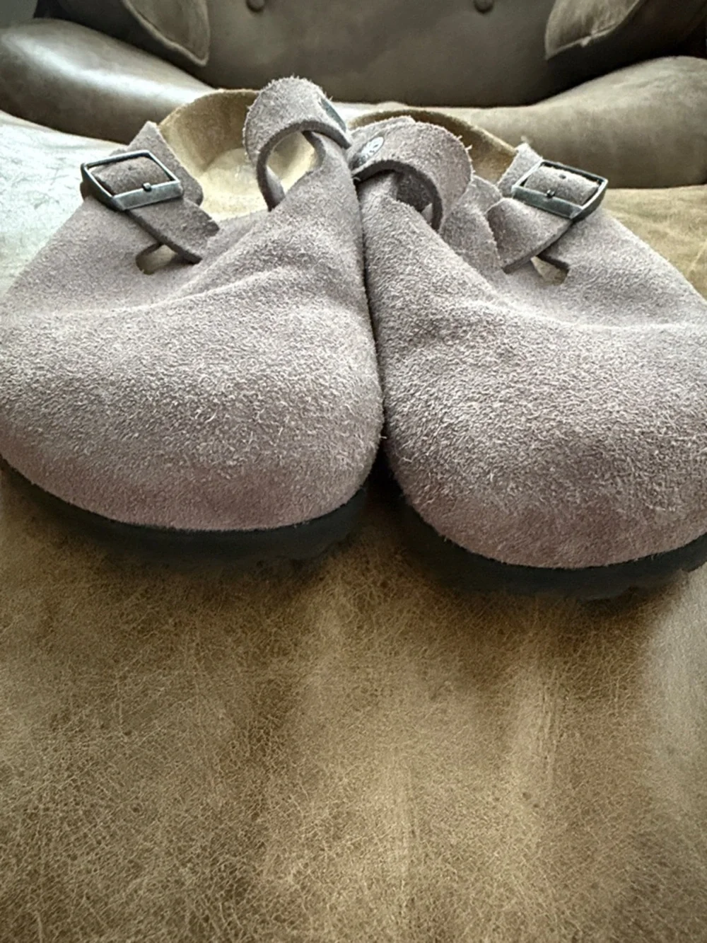 Birkenstock Suede Clog in faded purple - Picture 5 of 5